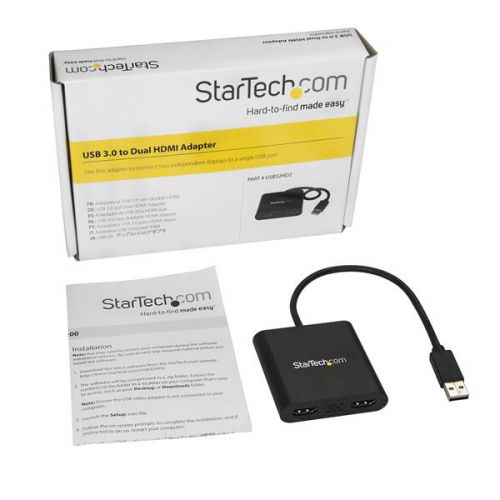 StarTech.com USB 3.0 to Dual HDMI Adapter 4K