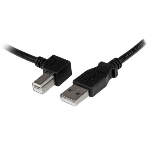 StarTech.com 2m USB 2.0 A to Left Angle B Black Cable