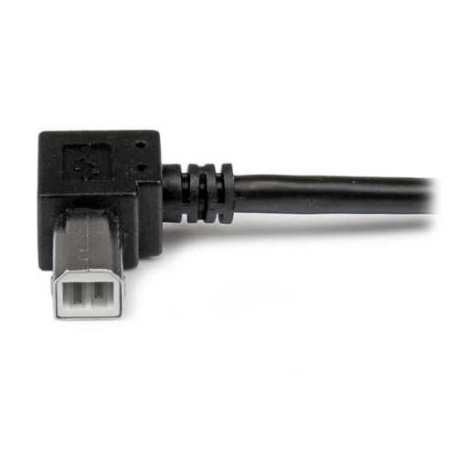 StarTech.com 2m USB 2.0 A to Right Angle B Black Cable