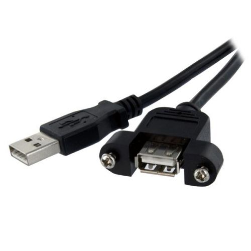 StarTech.com 2 ft Panel Mount USB Cable A to A