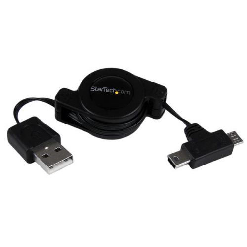 StarTech 2.5 ft Retractable USB Combo Cable