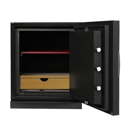 Phoenix Next LS7001FB Luxury Safe Size 1 in Black with Fingerprint Lock