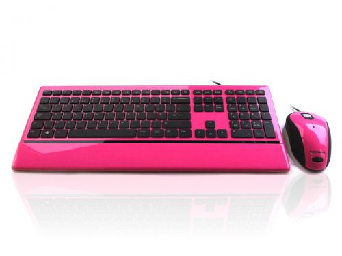 Accuratus Image Pink Keyboard with Pink Mouse
