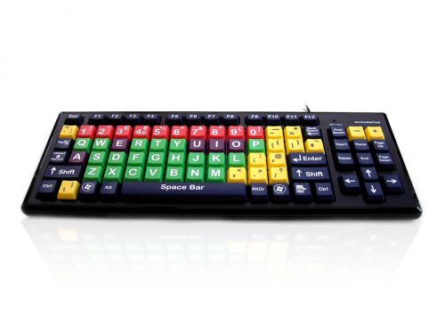 Accuratus Mixed Colour Uppercase Letters Keyboard