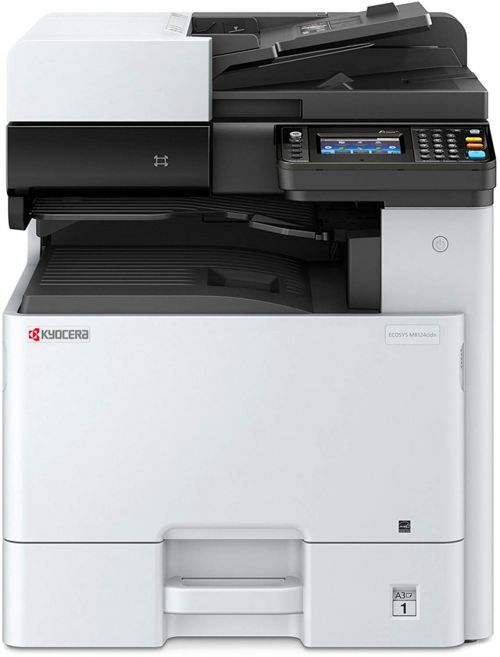 8KY1102P33NL0 | This ECOSYS colour device suits all of your output requirements. It offers highly advanced functionality that is easily accessed by a colour touch panel using a simple wizard-style navigation. No matter if you print, copy, scan or fax in A4 or A3, colour or black and white, this compact device offers a range of paper handling options that will accommodate your individual document management requirements.