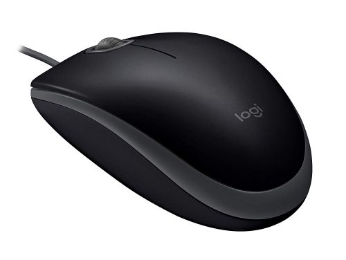 Logitech B110 Optical Mouse Silent Wired USB Black 910-005508