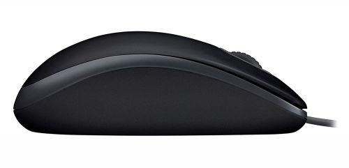 Logitech B110 Optical Mouse Silent Wired USB Black 910-005508