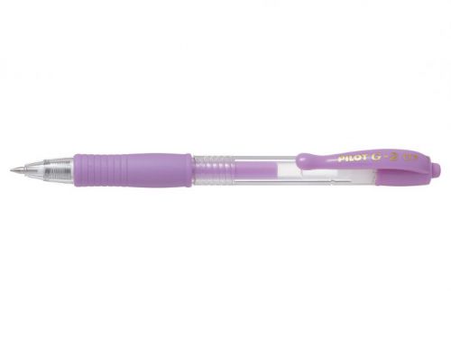 Pilot G-207 Retractable Gel Rollerball Pen 0.7mm Tip 0.39mm Line Pastel Purple (Pack 12) - 47101208
