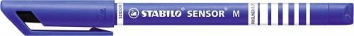 STABILO SENSOR medium Pen 0.8mm Line Blue (Pack 10) - 187/41  10689ST