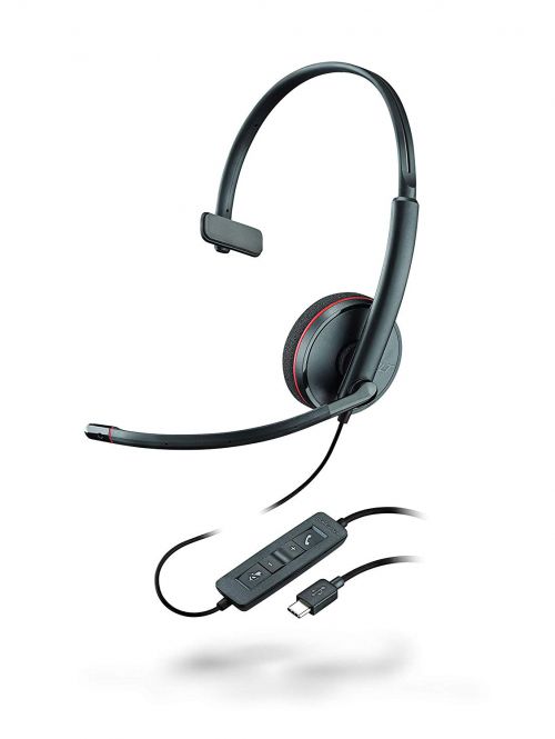 HP Poly Blackwire 3210 Monaural Bulk Office USB-C Wired Headset