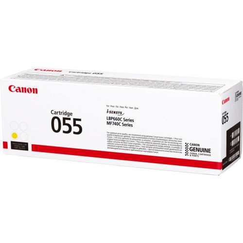Canon 055Y Yellow Standard Capacity Toner Cartridge 2.1k pages - 3013C002 CACRG055Y