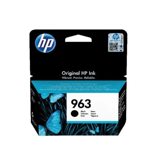 HP 963 Black Standard Capacity Ink Cartridge 24ml for HP OfficeJet Pro 9010/9020 series - 3JA26AE