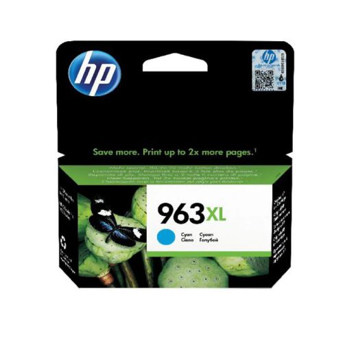 HP 963XL Cyan High Yield Ink Cartridge 23ml for HP OfficeJet Pro 9010/9020 series - 3JA27AE