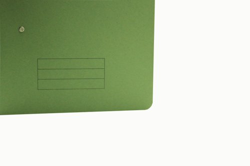Exacompta Pocket Spring File Manilla Foolscap 285gsm Green (Pack 25) - TPFM-GRNZ