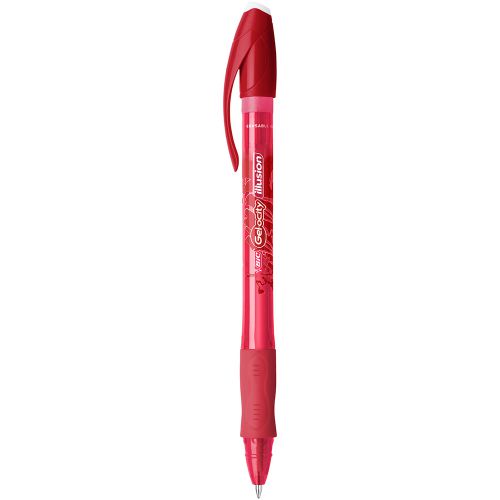 Bic Gel-ocity Illusion Erasable Rollerball Red PK12 3for2