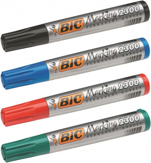 Bic Marking 2300 Chisel Tip Permanent Mrkr Black PK12 3for2