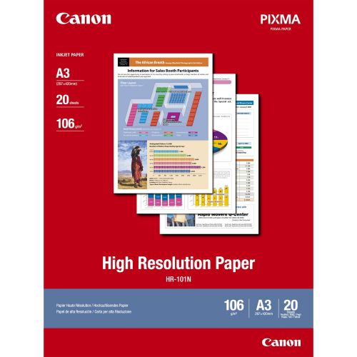 Canon HR-101 A3 Photo Paper A3 105gsm Pack 20 Sheets 1033A006