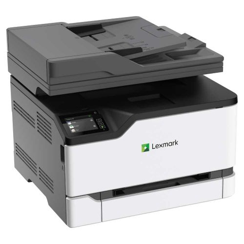 LEX40N9163 | The Lexmark MC3326adwe offers a full range of multifunction features for small workgroups: printing, automatic scanning, copying and faxing. Colour output of up to 24 pages per minute* means faster results and easy-to-replace high-yield replacement toner cartridges keep the work moving. There’s connectivity via gigabit Ethernet, USB and Wi-Fi, plus standard two-sided printing to save paper. A 7.2 cm e-Task touch screen features embedded workflow capabilities, including scan to network, scan to email and Lexmark’s own Cloud Connector***. Lexmark full-spectrum security is standard.
