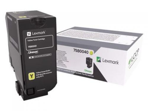 Lexmark CS/CX 727, CS728 Yellow Toner Cartridge Code 75B0040