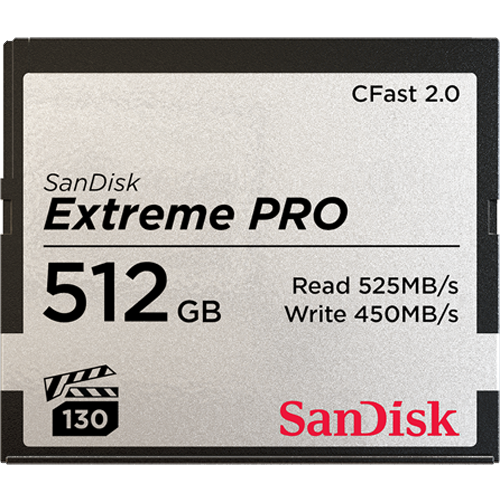 SanDisk Extreme Pro 512GB CFast 2.0 Memory Card Flash Memory Cards 8SD10325152