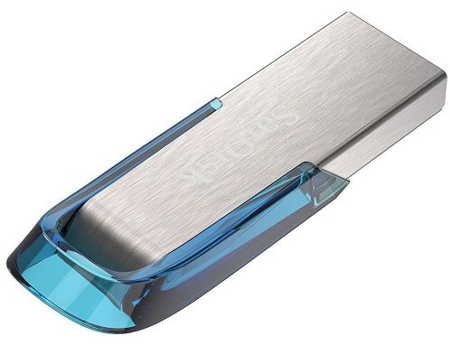 SanDisk 32GB Ultra Flair USB3.0 Tropical Blue Capless Flash Drive Up to 150Mbs Read Speed