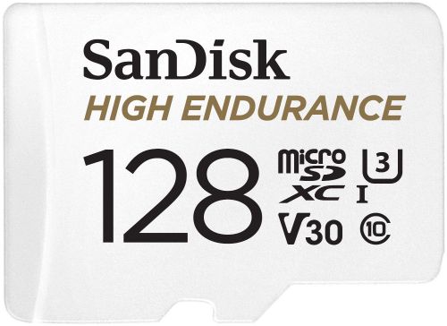 Designed to record for up to 20,000 hours, the SanDisk® High Endurance microSD™ card gives you the peace of mind that your dash cam, home monitoring or security system will capture crucial footage when it happens, recording and re-recording worry-free. It’s built tough too—ready to record in extreme heat or freezing cold, and it’s shockproof, waterproof and x-ray proof. It’s also rated Class 10, U3 and V304 so it has the speed you need to record in Full HD or 4K. Capacities of up to 256GB let you record and save more video, and read speeds of up to 100MB/s let you transfer that footage fast.