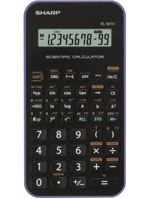 Sharp EL501XBVL Scientific Calculator Black/Purple