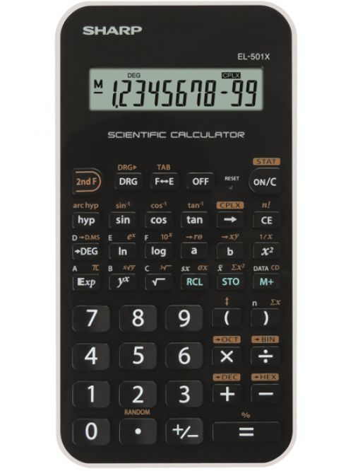 Sharp EL501XBWH Scientific Calculator Black/White