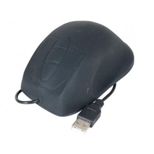 EXC USB PS2 Waterproof Silicone Mouse Black