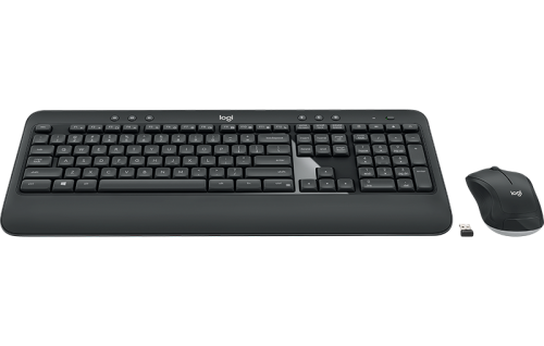 8LO920008684 | The MK540 Advanced is an instantly familiar wireless keyboard and mouse combo built for precision, comfort, and reliability. The full-size keyboard features a familiar key shape, size, and feeling – and the contoured and ambidextrous mouse has been designed to fit comfortably into either palm.