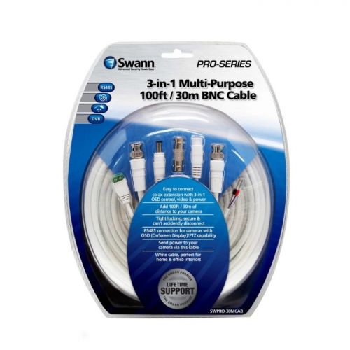 Swann 30m BNC 3in1 Cable for Pro Dome and PTZ
