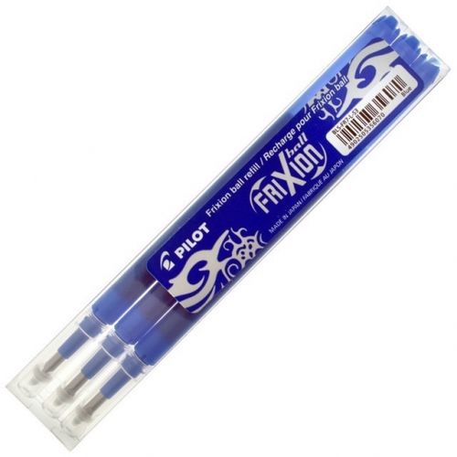 Pilot FriXion Ball/Clicker Pen Refill 0.5mm Tip Blue (Pack 3) - 77300303 Pilot Pen