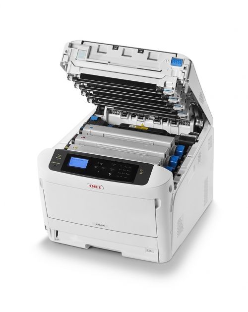 8OK47228007 | Small and powerful: Discover an A3 colour printer that’s compact, eco-friendly and offers endless possibilitiesThe smallest A3 printer on the market, the C800 Series can handle all your printing needs including business cards, pre-cut media, posters, banners up to 1.3m long and beyond. Combining unrivalled media flexibility, ultra reliability and OKI’s pioneering digital LED technology, this productivity boosting device is perfect for creating professional quality customer facing collateral, as well as day-to-day office documents, in-house, on demand.The C800 Series warms up almost instantly and conserves energy thanks to OKI’s innovative fusing technology, saving time and increasing efficiency, making it the perfect choice for any busy business or workgroup.