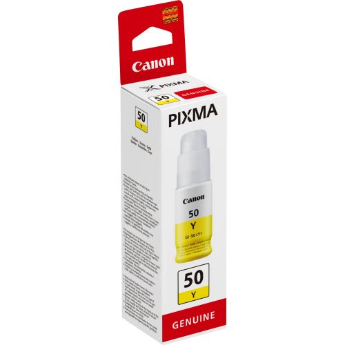 Canon GI-50Y Inkjet Cartridge Yellow 3405C001 CO13421 Buy online at Office 5Star or contact us Tel 01594 810081 for assistance
