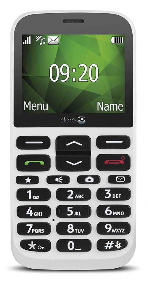 Doro 1370 2G Easy to Use White Phone