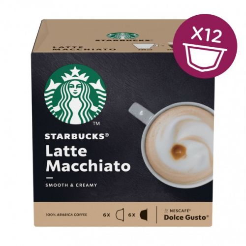 STARBUCKS by Nescafe Dolce Gusto Latte Macchiato Coffee 12 Capsules (Pack 3)