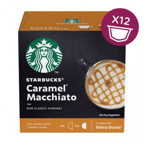 STARBUCKS by Nescafe Dolce Gusto Caramel Macchiato Coffee 12 Capsules (Pack 3)