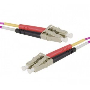 EXC 0.5m OM4 Duplex Fibre Pink LSZH LC to LC
