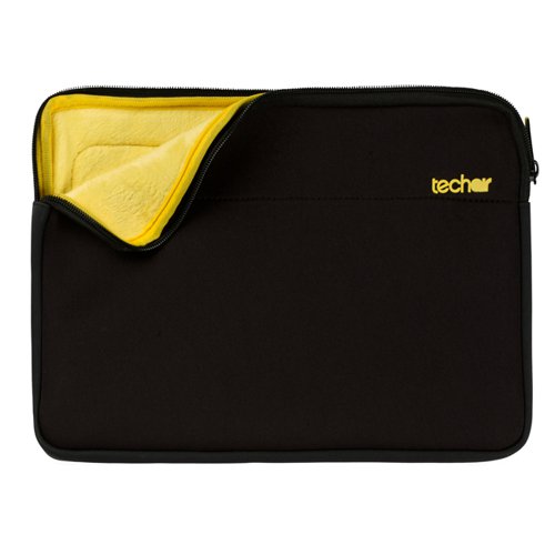 Tech Air 15.6 Inch Sleeve Notebook Slipcase Black with Yellow Lining Laptop Cases 8TETANZ0306V3