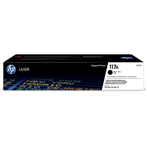 HP 117A Black Standard Capacity Toner 1K pages for HP Colour Laser 150/178/179 - W2070A