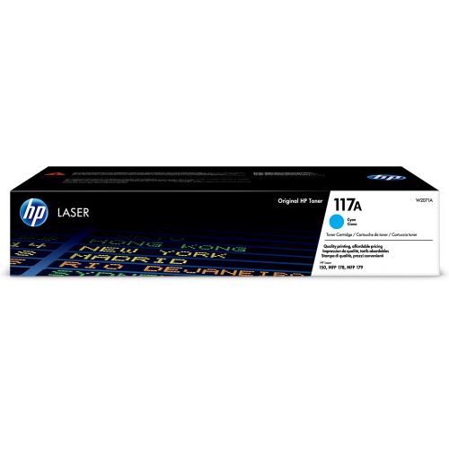 HP 117A Cyan Standard Capacity Toner 700K pages for HP Colour Laser 150/178/179 - W2071A