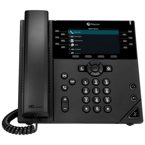 HP Poly VVX450 12-Line Gigabit PoE 4.3 inch LCD Colour Display VOIP Desk Phone Excluding PSU