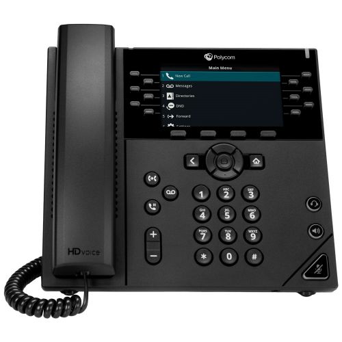 Twelve-line, performance IP desk phone with color displayThe Polycom® VVX® 450 business IP desk phone is a high quality, twelve-line, color, performance IP phone for businesses of all sizes. It is ideal for knowledge workers, executives and upper management.Industry’s best audioThe VVX 450 offers both Polycom® HD Voice™ and Polycom® Acoustic Fence™ technologies. Together, they dramatically improve the most important component of the VVX experience—voice clarity.HD Voice delivers superior, high definition sound quality through industry leading, advanced voice processing capabilities. The Polycom Acoustic Fence technology keeps business conversations free from extraneous noises, echoes and distractions.Intuitive user interface The Polycom VVX 450 is a desktop phone that meets the budget and communication needs of any business. It is loaded with sophisticated features that are traditionally found only on high-end desktop phones.The VVX 450 is easy to use, reliable, and stylish. End-users will find that it combines an attractive new ergonomic hardware design with an intuitive user interface that together reduce the time spent learning new features and functions.Easy deployment and administration The Polycom VVX 450 integrates seamlessly into a wide range of UC environments. The enterprise-grade, web-based configuration tool makes the installation of the VVX 450 a breeze, allowing administrators to easily provision a large number of phones throughout the entire organization. The VVX 450 phones are easy to deploy and administer for Service Providers and IT staff via broad, standards based, open APIs.