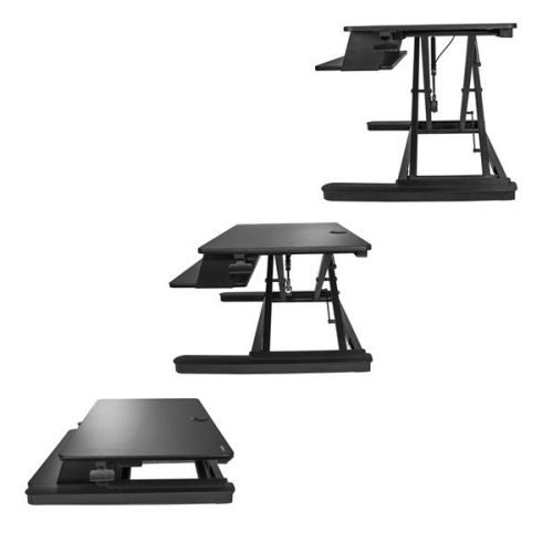 StarTech.com Sit Stand Desk Converter with Keyboard Tray - Large 35 Inch x 21 Inch Surface