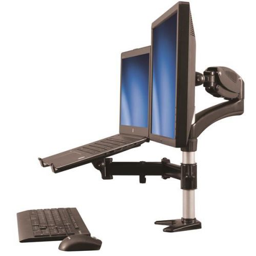 StarTech.com Single Monitor Arm with Laptop Stand  8STARMUNONB