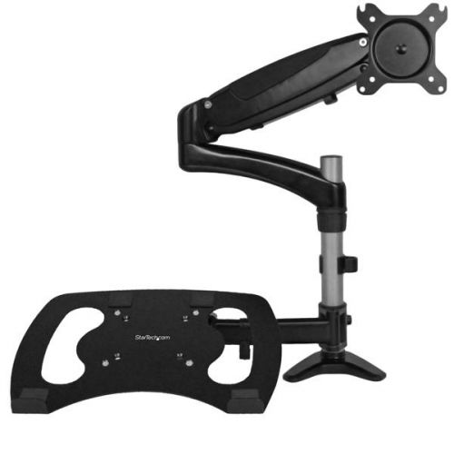 StarTech.com Single Monitor Arm with Laptop Stand Laptop / Monitor Risers 8STARMUNONB
