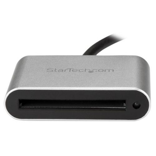 Quickly download, view and back up photos and videos on your CFast™ memory cards, with this CFast card reader/writer. Offload or back up files wherever you go, out in the field or back at the studio.High performance access to filesTake advantage of the fast performance of USB 3.0 (5Gbps) when you download high-resolution photos and full HD videos from your DSLR camera or camcorder to your laptop, tablet or desktop computer. Save valuable time daily and achieve greater work-flow efficiency when accessing, transferring, and backing up files to a computer.  Compact design for easy portabilityUse the card reader/writer wherever you go to access your photos and videos quickly. Featuring a compact, lightweight design and integrated cable, the card reader is conveniently small for portable use, or for use with a computer in a fixed location. It tucks easily into a carrying case to take from studio to field. It’s also USB powered, so there is no external power required.The card reader/writer features durable, solid construction to withstand the rigors of travel. The built-in cable means one less thing to remember to carry along.Easy access to CFast storageIdeal for photographers and videographers, the card reader/writer is designed for ease of use, with plug-and-play functionality for CFast 2.0 memory cards to save time daily and work more efficiently. To enhance your productivity, access many CFast 2.0 or 1.0 cards simultaneously through the use of multiple adapter cables.Setting up is easy. The CFast card reader/writer requires no additional drivers or software, and is compatible with most operating systems including Windows, Mac and Linux.The CFASTRWU3 is backed by a StarTech.com 2-year warranty and free lifetime technical support.