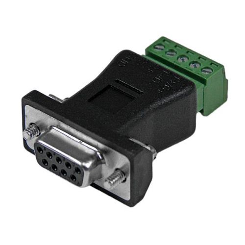 The DB92422 DB 9 to Terminal Block adapter converts an RS-422 or RS-485 DB 9 male serial connector to a terminal block connector.The 5-pin 3.5mm Terminal Block connector supports screw-type wiring to meet the standard for industrial wiring applications. Backed by Lifetime warranty.