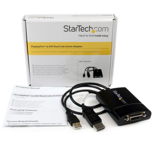 StarTech.com DP to DVI Active Adapter Converter AV Cables 8STDP2DVID2