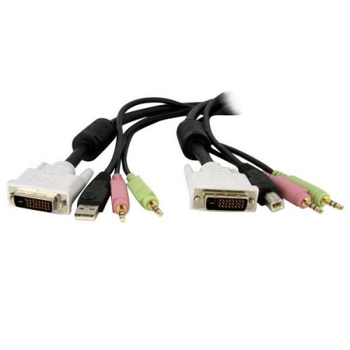 StarTech.com 6ft 4in1 USB DVID KVM Switch Cable External Computer Cables 8STDVID4N1USB6